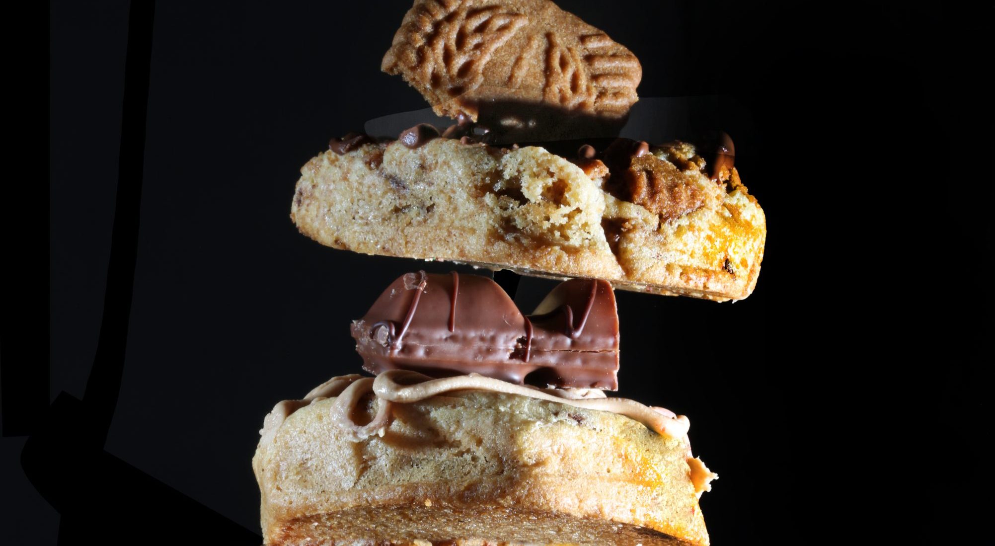 Les cookies moelleux font leur brochette