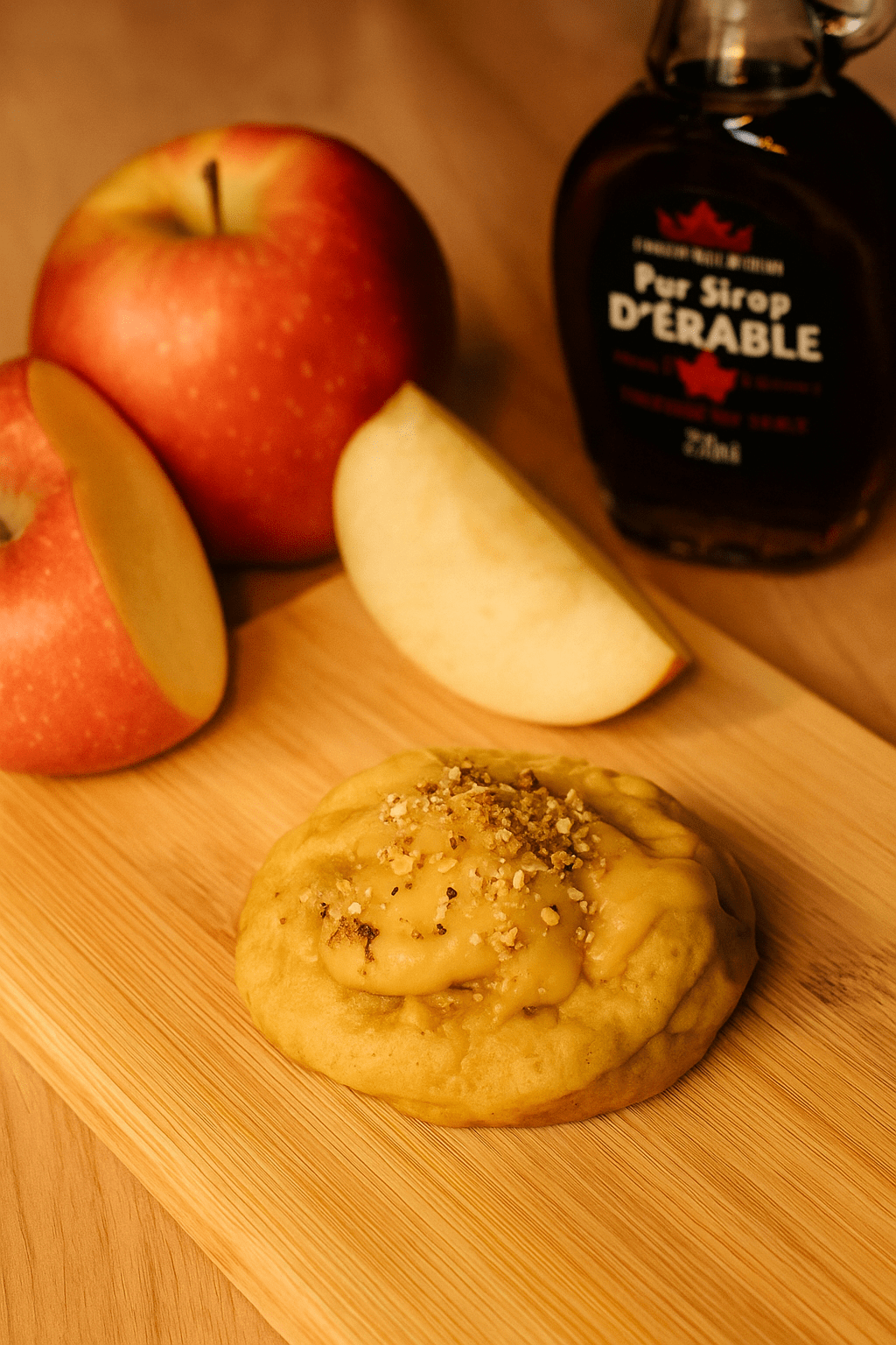 Cookie au caramel et pommes