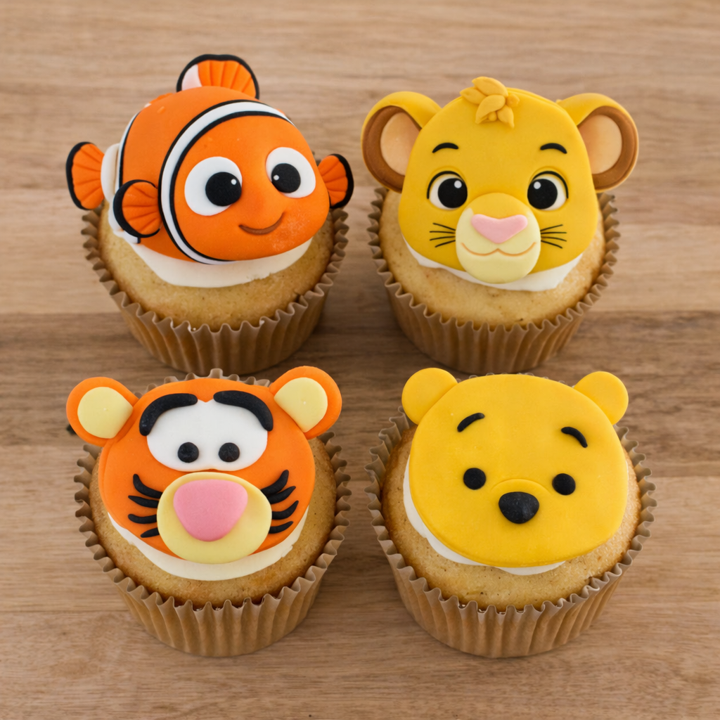 Cupcakes décorés avec des personnages Disney