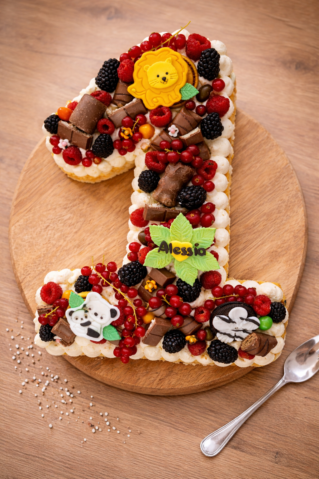 Gâteau d'anniversaire en forme de 1 (1)