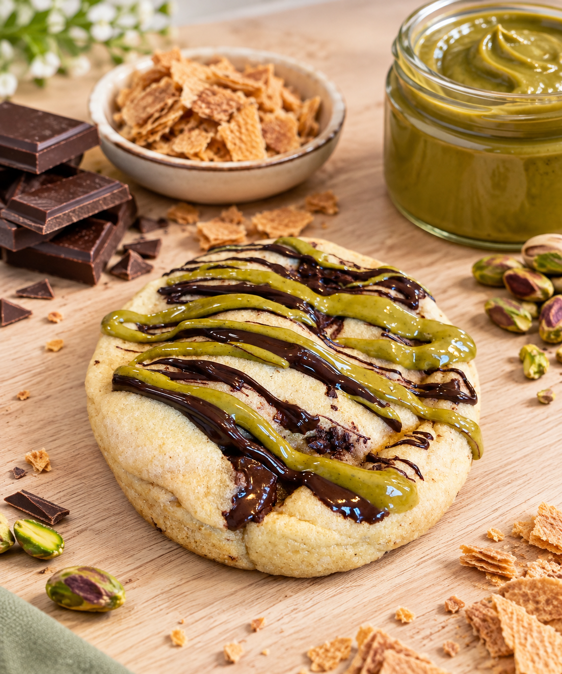 Cookie Pistache croustillante